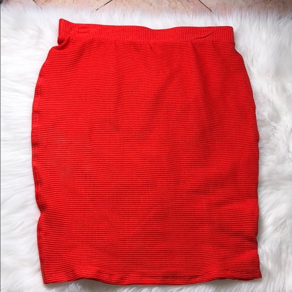 FREE PEOPLE RIBBED TOP SKIRT SET ORANGE - Picture 7 of 7